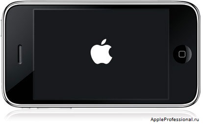 iPhone завис на яблоке